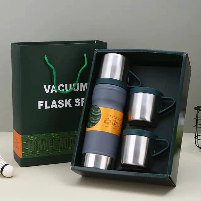 4 in 1 Vacuum Flask Set Durable & Portable Design Lunch Boxes & Bottles Thermoses