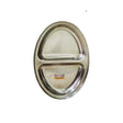 40 Piece Oval Stainless Steel Pav Bhaji Plates Set | 2 Compartment 25cm Partition Plates | Durable & Stackable