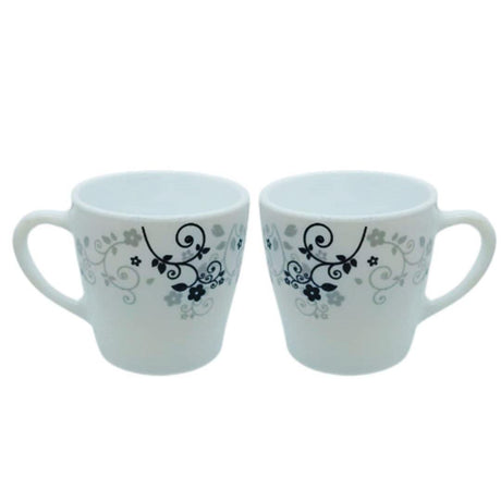 36pcs Mystrio Black 25cl Mugs | Elegant Porcelain Drinkware Set- Furaha Finds Kenya