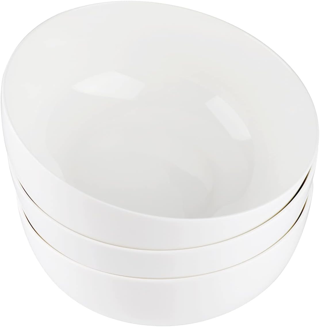 9 inch White Ceramic Round Dessert  Salad Serving Bowl One Piece High Quality Serveware