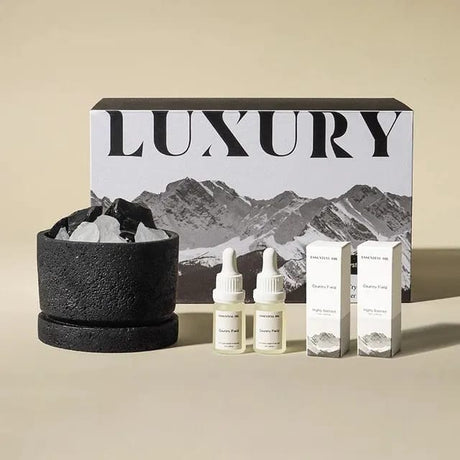 Natural Stone Crystal Diffuser Set | Aromatherapy with Essential Oil Refills- Furaha Finds Kenya