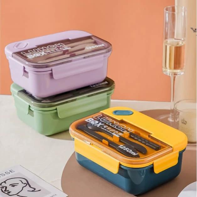 3 Grid Lunch Box - 1250ml Capacity 20x15x8cm Kitchen & Dining Lunch Containers
