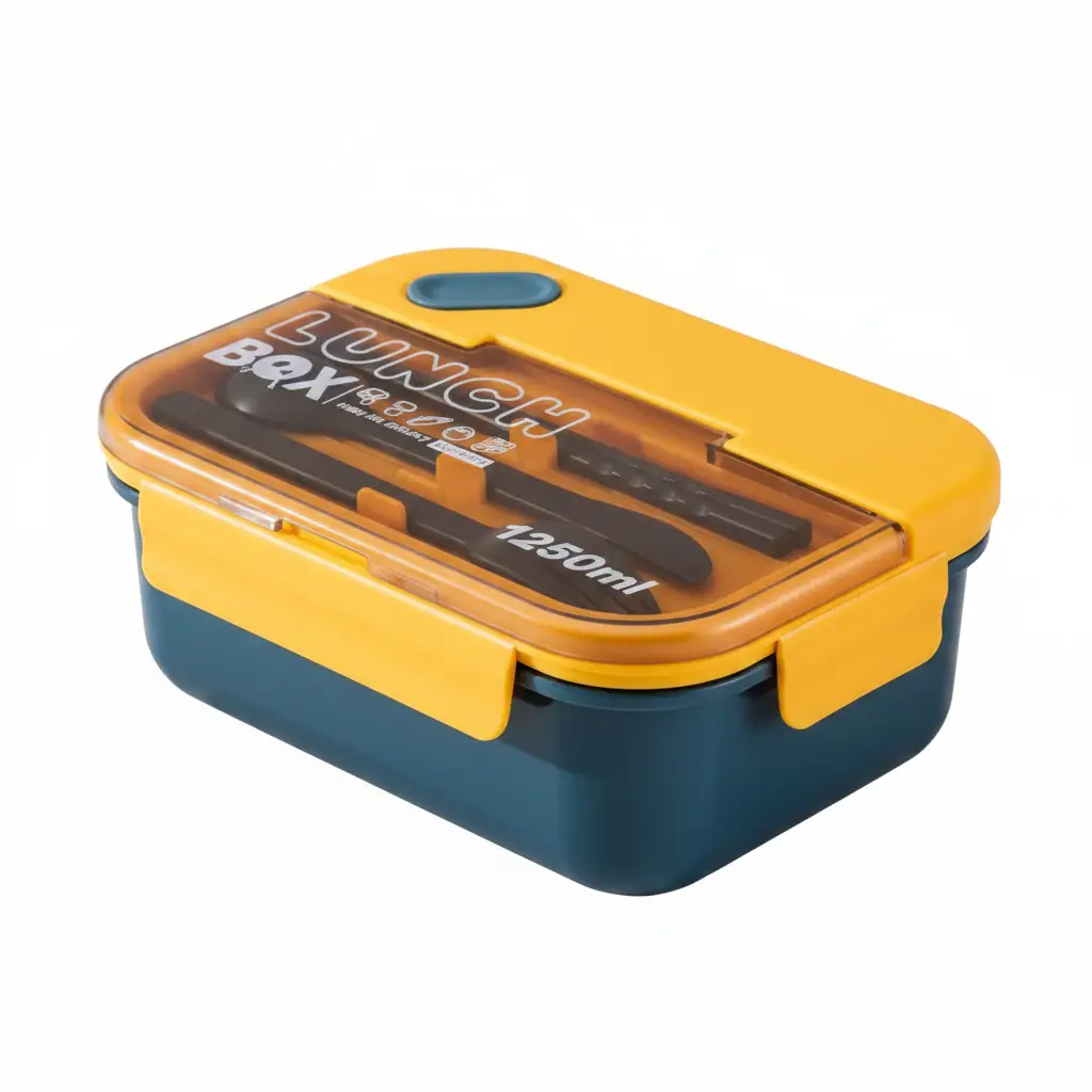 3 Grid Lunch Box 1250ml Keeps Meals Fresh For Work Kitchen & Dining Lunch Containers