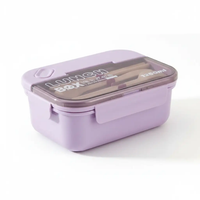 3 Grid Lunch Box 1250ml Keeps Meals Fresh For Work Kitchen & Dining Lunch Containers