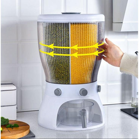 Acrylic Partitioned Rotating Cereal Dispenser- Furaha Finds Kenya