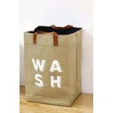 45 x mm x 20cm Crafted Durable Cotton Canvas Laundry Baskets with Stylish Leather Handles | Laundry Baskets Storage Organizer