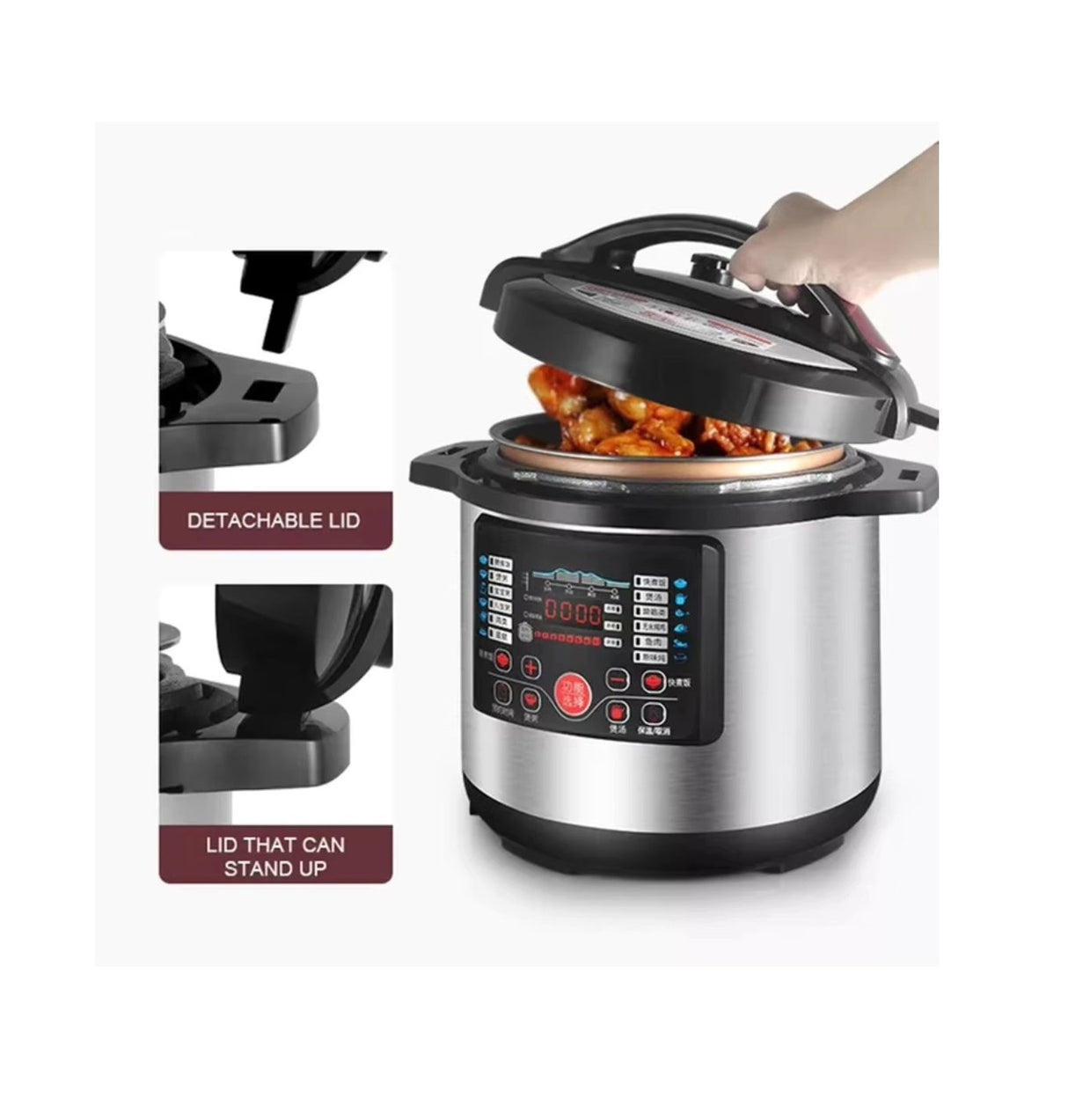 MIKA Smart Pressure Cooker | 6L Electric Pressure Cooker with MultiFunction Settings | Fast & Easy Cooking