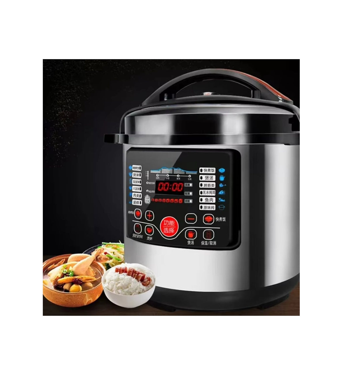 MIKA Smart Pressure Cooker | 6L Electric Pressure Cooker with MultiFunction Settings | Fast & Easy Cooking