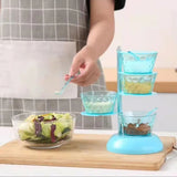 5 Layer Rotating Spice Seasoning Stand | Acrylic Spice Rack Organizer- Furaha Finds Kenya