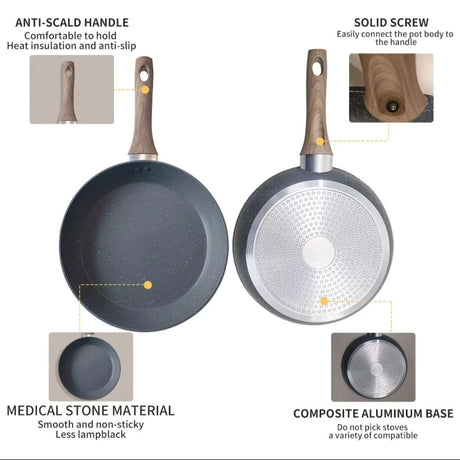 Granite Fry Pans | Jio Heavy Duty | 28cm NonStick Pan for Everyday Cooking- Furaha Finds Kenya