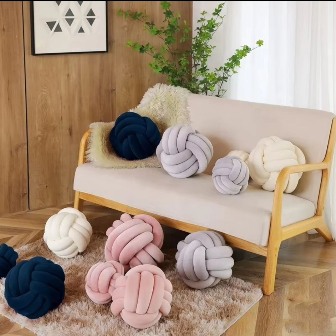 Round Knot Throw Pillow | Stylish and Comfortable Accent Cushion | Multiple Colors | Ideal For Living Rooms, Bedrooms, and Home Offices