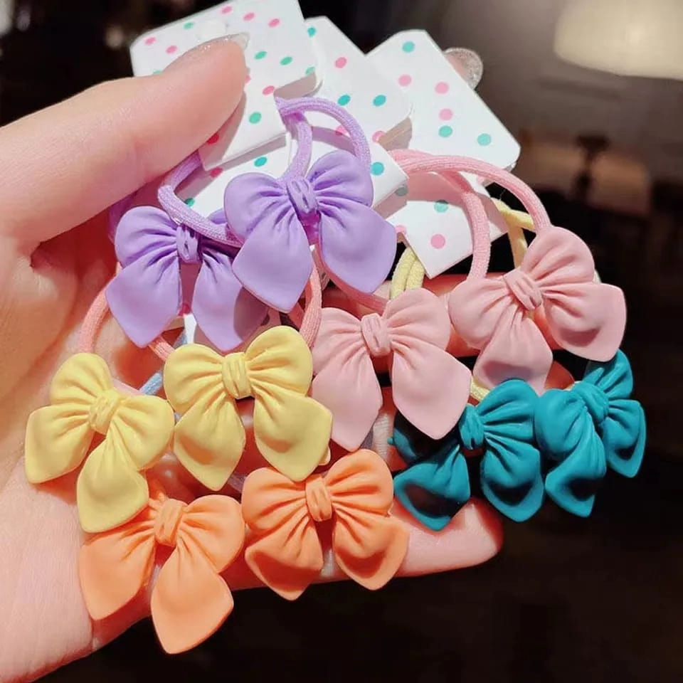 Furaha Finds 2PCS Cute Bowknot Elastic Hair Bands