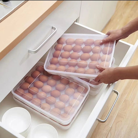 30pcs Stackable Egg Tray | Durable PP Egg Storage Solution | Efficient Kitchen Organizer- Furaha Finds Kenya