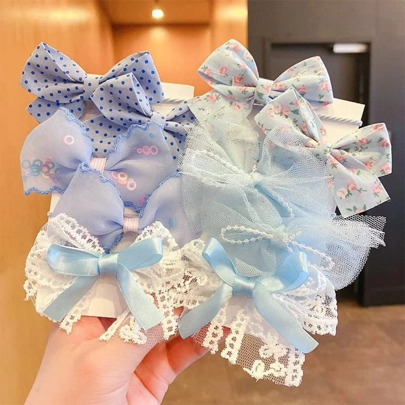 Furaha Finds Cute Bowknot Flower Scrunchies Set