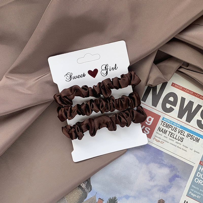 Furaha Finds 3PCS Vintage Satin Leopard Scrunchies Set 