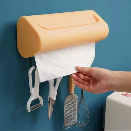 Wall Mounted Kitchen Tissue & Cling Foil Dispenser | Available in White & Dark Green | Size: 27.7cm x 11.0cm x 15.5cm- Furaha Finds Kenya