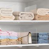 Furaha Finds Acrylic Drawer Dividers Clear acrylic wardrobe partition shelf dividers for organized storage in closets, drawers,kitchens,and offices.