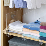 Furaha Finds Acrylic Drawer Dividers Clear acrylic wardrobe partition shelf dividers for organized storage in closets, drawers,kitchens,and offices.
