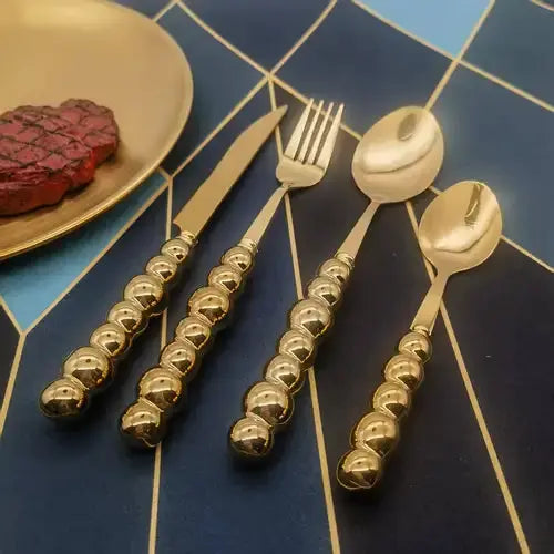Pear Bubble Handle Cutlery Set Kitchen & Dining Flatware Sets
