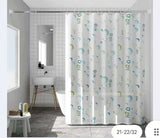 Waterproof Shower Curtain with Hooks – 180x200cm PEVA Bathroom Curtain- Furaha Finds Kenya