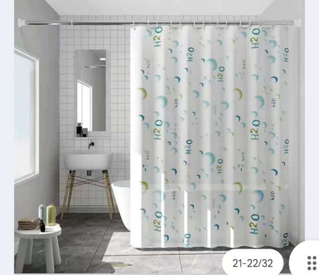 Waterproof Shower Curtain with Hooks – 180x200cm PEVA Bathroom Curtain- Furaha Finds Kenya