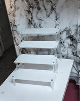Clear Acrylic 4-Layer Perfume Stand – Tiered Display Rack (35.5x20x20cm)- Furaha Finds Kenya