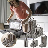 4Piece Boot/Shoe Storage Bag Set Hangable & Dustproof with Zipper Travel Essentials Shoe Bags