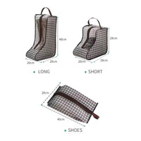 4Piece Boot/Shoe Storage Bag Set Hangable & Dustproof with Zipper Travel Essentials Shoe Bags