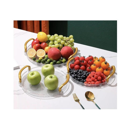 4in1 Acrylic Transparent Trays Set Large, Medium, Small & Smallest (35cm, 30cm, 25cm, 20cm) Multipurpose Serving Trays