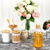 4pcs Bamboo Bathroom Accessories Set with Soap Dispenser and Toothbrush Holder