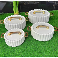 4pcs Luxurious Insulated Hotpot Set 1L,1.5L,2.5L and3L, Keeps Food Hot & Fresh for 6 Hours Cookware