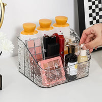 5 Grid Acrylic Remote and Cosmetic Organizer Makeup Storage Box Storage Organization Household Storage Containers