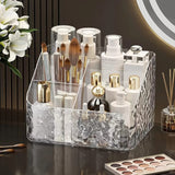 5 Grid Acrylic Remote and Cosmetic Organizer Makeup Storage Box