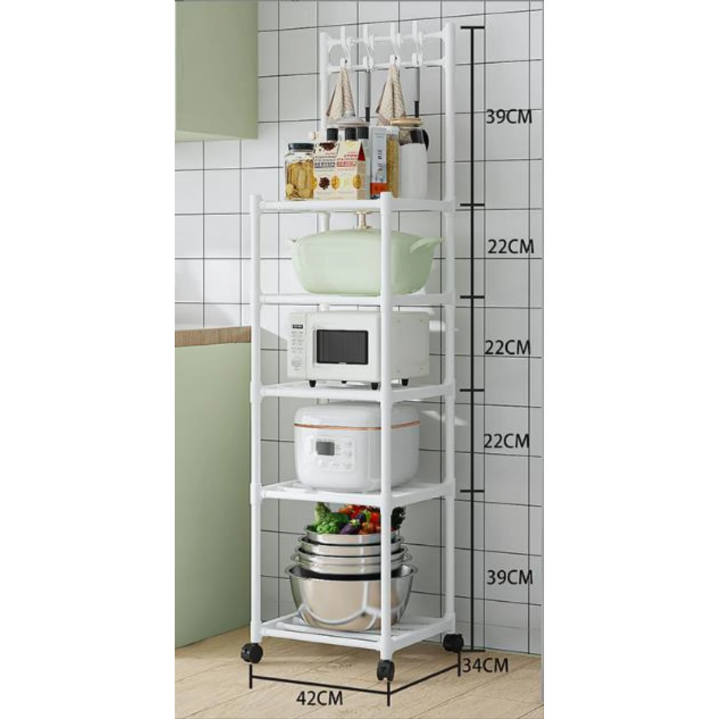 5 Layer Multipurpose Storage Rack Space Saving Organizer Kitchen Storage Racks Kitchen Utensil Racks