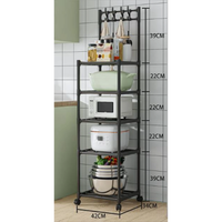 5 Layer Multipurpose Storage Rack Space Saving Organizer Kitchen Storage Racks Kitchen Utensil Racks