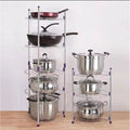 5 Layer Pot and Pan Rack Stainless Steel & Plastic Kitchen organiser Kitchen Organizers