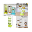 5 Layer Rotating Spice Seasoning Stand | Acrylic Spice Rack Organizer