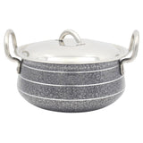 5 Piece Antique Blue Casserole Set with Lids | Stainless Steel Core | Sizes 20-28 cm | Elegant Cookware Set