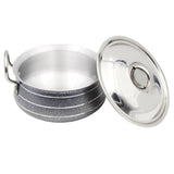 5 Piece Antique Blue Casserole Set with Lids | Stainless Steel Core | Sizes 20-28 cm | Elegant Cookware Set