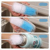 4 Piece Long Handle Cleaning Brush Set – Ideal for Baby Bottles, Pipes, Sports Bottles, and Glass Tubes