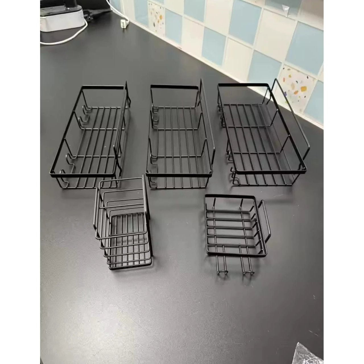 5-Piece Rustproof Shower Caddy Set – Wall-Mounted Bathroom Organizer Bathroom organiser Wall-Mounted Caddies