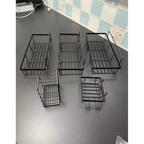 5-Piece Wall-Mounted Shower Caddy Set – Rustproof Carbon Steel Bathroom Organizer | Strong Adhesive Bathroom organiser Wall-Mounted Caddies