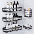 5-Piece Wall-Mounted Shower Caddy Set – Rustproof Carbon Steel Bathroom Organizer | Strong Adhesive Bathroom organiser Wall-Mounted Caddies