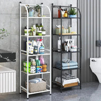 5 Tier Metallic Rack Multipurpose Storage with Anti-Rust Finish Shelving Units Shelving