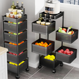 5 Tier Rotating Metallic Kitchen Organizer | Vegetable Storage Rack