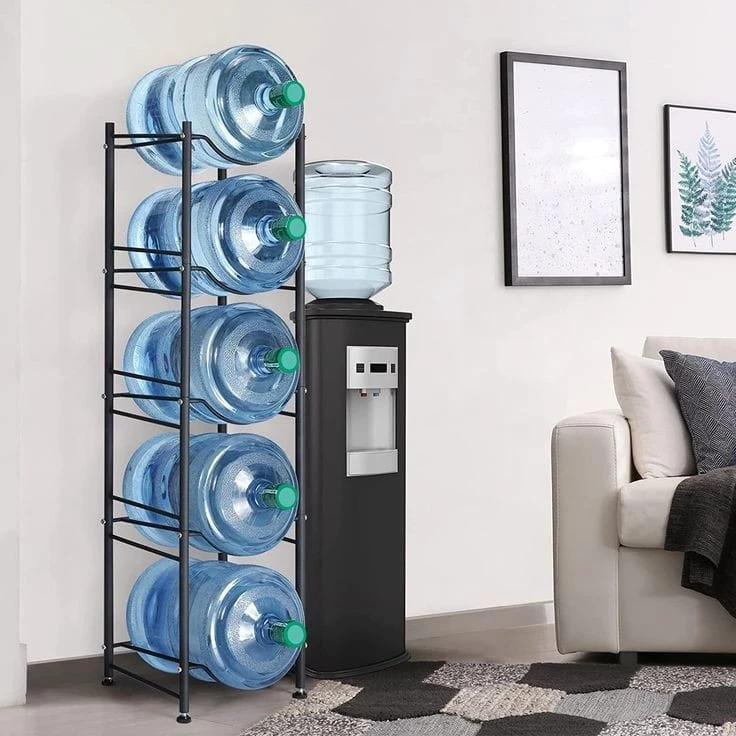 5 Tier Water Bottle Holder Rack Space Saving Storage for Bottled Water Kitchen Racks Racks