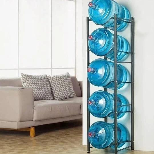 5 Tier Water Bottle Holder Rack Space Saving Storage for Bottled Water Kitchen Racks Racks