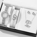5 in 1 Alloy Ladies Gift Set Valentine's Jewelry Sets