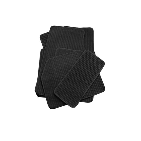 5 in 1 AutoCars Black Front & Rear Lining Fabric Car Floor Mats