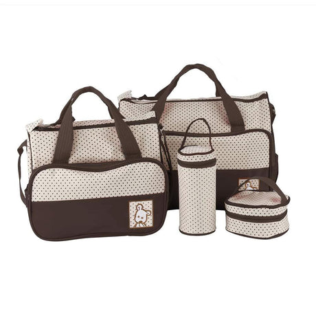 5 in 1 Diaper Bag Set Available in Red, Chocolate, Navy Blue, and Pink Bags Diaper Bags